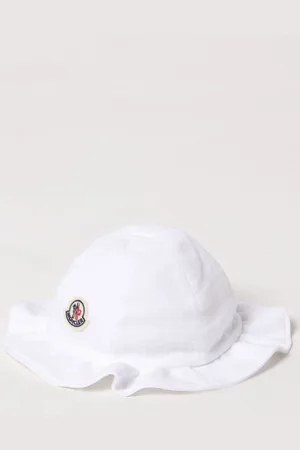 Moncler Cappello in cotone con patch logo