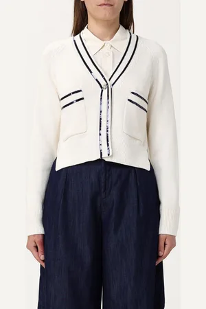 Liu Jo Cardigan a v in cotone con paillettes