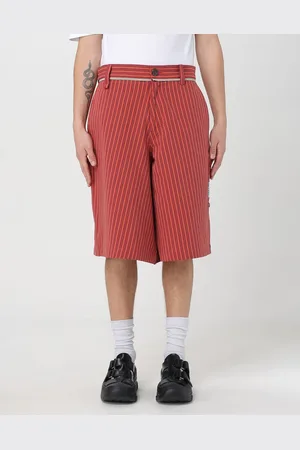 MARTINE ROSE Pantaloncino in cotone a righe