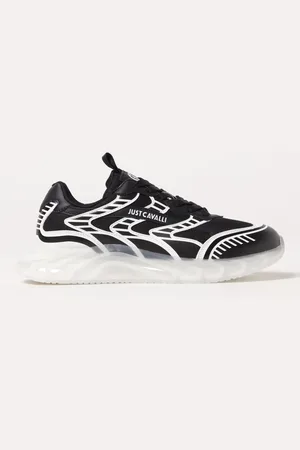 Roberto Cavalli Sneakers in mesh e pelle