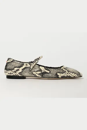 Aeyde Ballerina in pelle stampa pitone