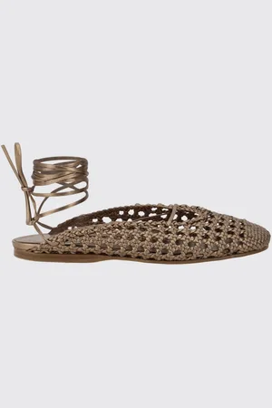 FORTE FORTE Slippers in pelle intrecciata con lavorazione traforata