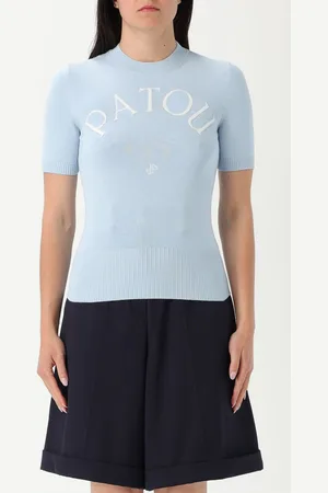 Patou Maglia a girocollo in cotone con logo