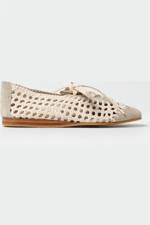 Hereu Mocassino Portiu in pelle intrecciata e camoscio