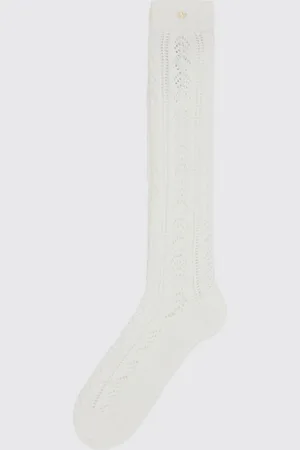 VALENTINO GARAVANI Calze VLogo Signature in cotone stretch traforato