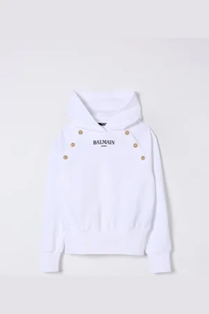 Balmain Felpa con cappuccio e logo