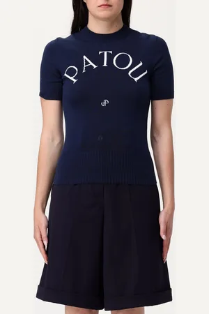 Patou Maglia a girocollo in cotone con logo