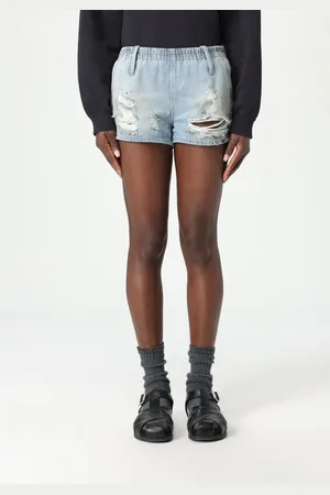 Maison Margiela Pantaloncino in denim di cotone distressed