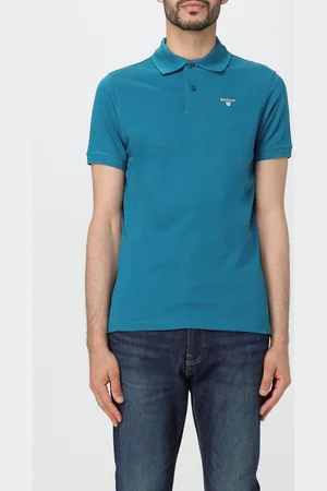 Barbour Polo in piquet con logo ricamato