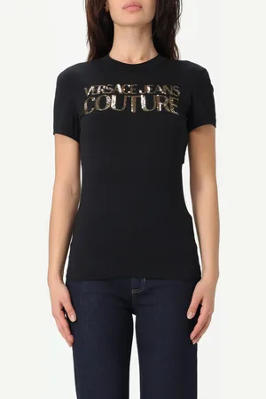 VERSACE T-shirt in cotone stretch con logo
