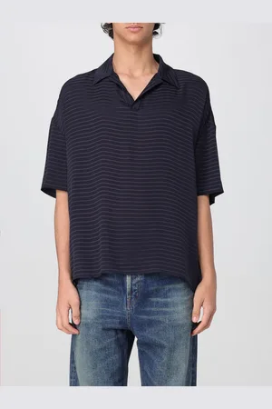 Saint Laurent Polo in seta a righe