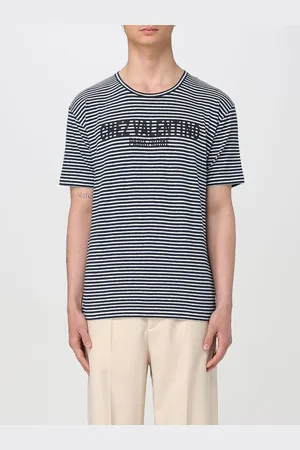 VALENTINO T-shirt in lino e cotone a righe