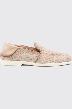 santoni Mocassino in camoscio intrecciato