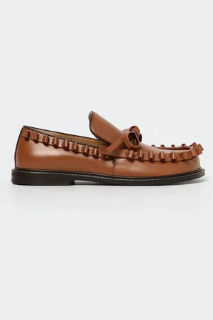 J.W.Anderson Mocassino Ruffled-Trim in pelle