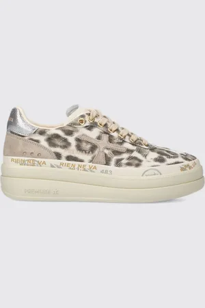 Premiata Sneakers Micol in canvas stampa animalier
