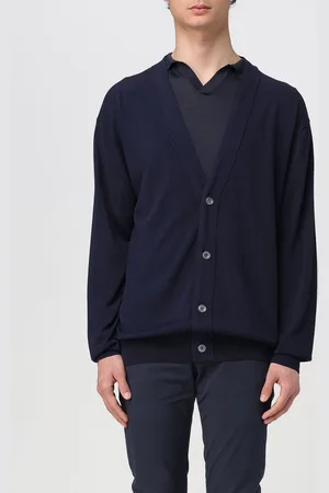LARDINI Cardigan a v in misto cotone