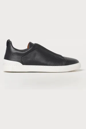 Ermenegildo Zegna Sneakers Triple Stitch in pelle a grana