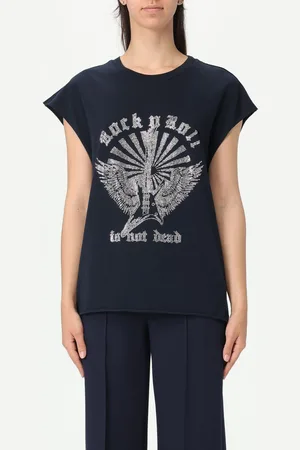 Zadig & Voltaire T-shirt con logo di strass