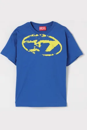 Diesel T-shirt in cotone con logo Oval D