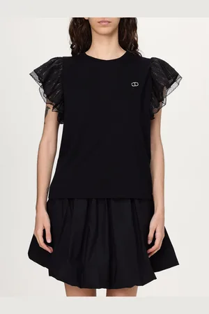 Twin-Set T-shirt in cotone e tulle