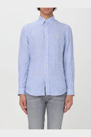 Ralph Lauren Camicia in lino a righe con logo
