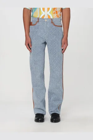 Casablanca Jeans in denim con stampa monogram
