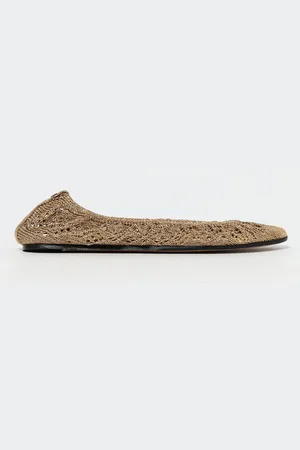 Isabel Marant Ballerina Belna in tessuto laminato