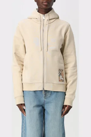 Burberry Felpa in cotone con cappuccio e logo