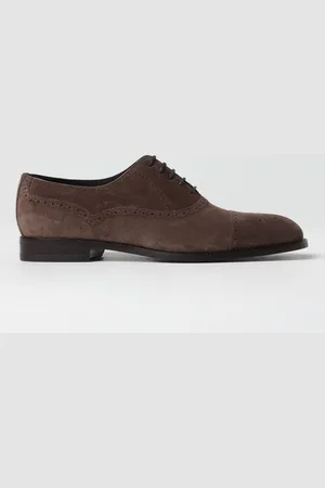 Manolo Blahnik Oxford Witney in camoscio con motivo brogue