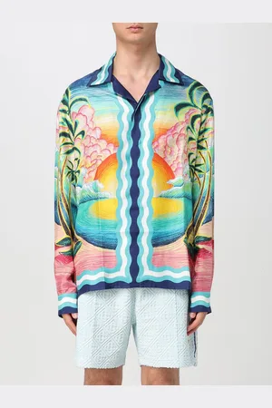 Casablanca Camicia in seta con stampa grafica