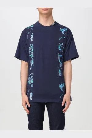 VERSACE T-shirt in cotone con stampa Baroque