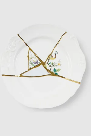 SELETTI Piatto Kintsugi in porcellana