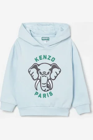 Kenzo Felpa con cappuccio con stampa Elefante
