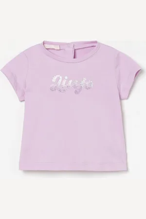 Liu Jo T-shirt in cotone con logo di strass
