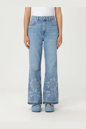 Ganni Jeans in cotone organico con ricami