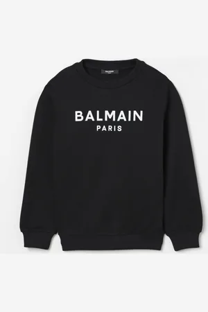 Balmain Maglia a girocollo con logo in cotone