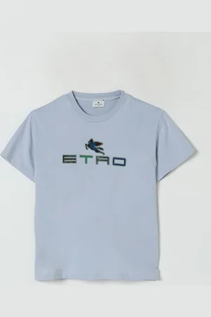 Etro T-shirt in cotone con logo a contrasto