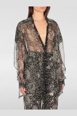 Rick Owens Camicia in seta con stampa astratta