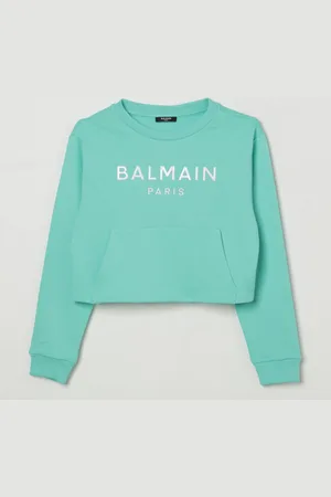 Balmain Felpa a girocollo con maxi logo