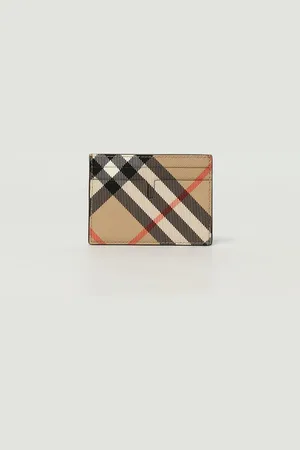 Burberry Portafoglio Vintage Check in cotone spalmato