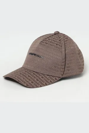 Emporio Armani Cappello in misto cotone con logo jacquard