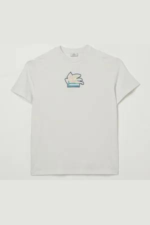 Etro T-shirt in cotone con logo Pegaso