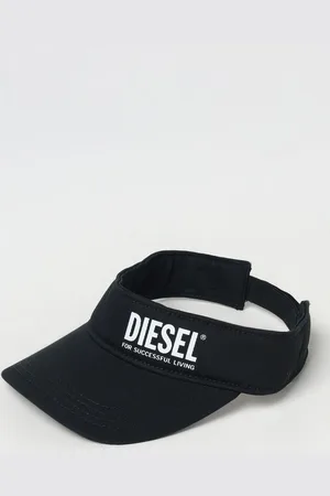Diesel Visiera in cotone con stampa logo