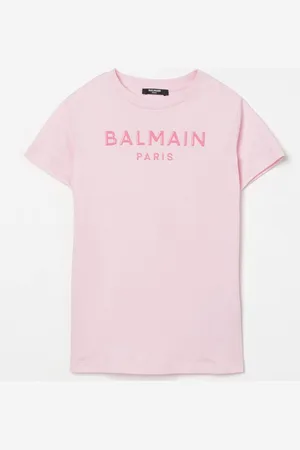 Balmain Abito a t-shirt in cotone con logo