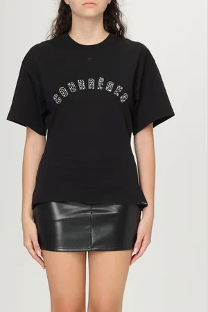Courrèges T-shirt in cotone con logo