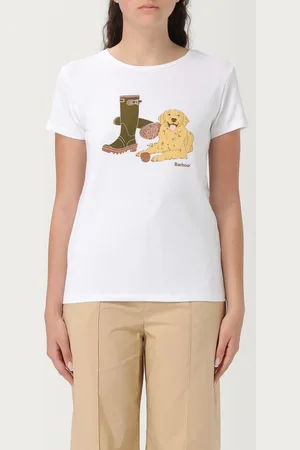 Barbour T-shirt in cotone stretch con stampa