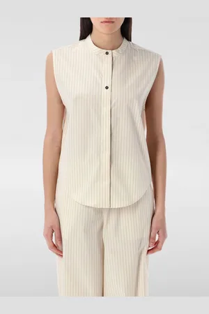 Loulou Studio Camicia in lino e seta a righe