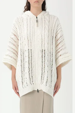 Brunello Cucinelli Cardigan in cotone e juta