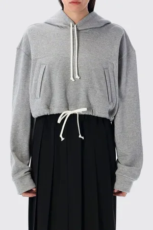 Comme des Garçons Felpa crop con cappuccio