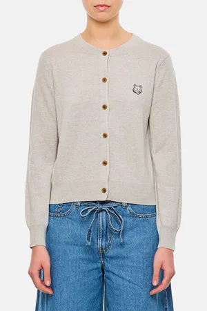 Maison Kitsuné Cardigan a girocollo in cotone
